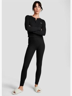 Victoria Secret PINK Thermal Long Sleeve Shirt & Pants Pajama Set Plus Size XXL